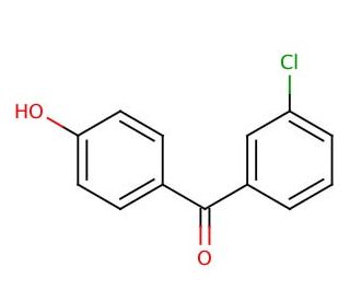 3-Chloro-4&prime;-hydroxybenzophenone - chemical structure image