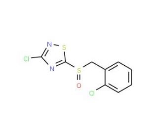 3-Chloro-5-(2-chlorobenzylsulfinyl)-1,2,4-thiadiazole - chemical structure image