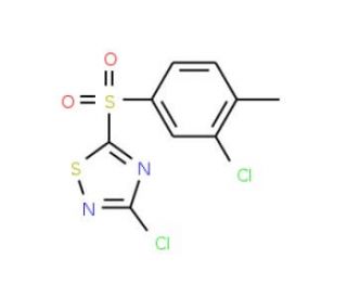 3-Chloro-5-(3-chloro-4-methylphenylsulfonyl)-1,2,4-thiadiazole (CAS 1000575-34-7) - chemical structure image