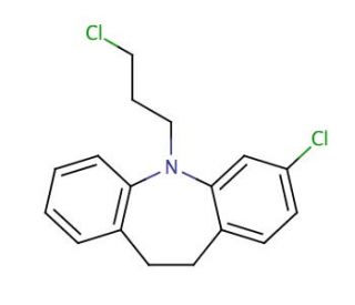 3-Chloro-5-(3-chloropropyl)-10,11-dihydro-5H-dibenz[b,f]azepine (CAS 51551-41-8) - chemical structure image