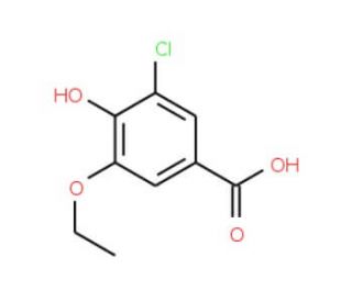 3-chloro-5-ethoxy-4-hydroxybenzoic acid - chemical structure image