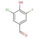 3-Chloro-5-fluoro-4-hydroxybenzaldehyde (CAS 870704-13-5) - chemical structure image