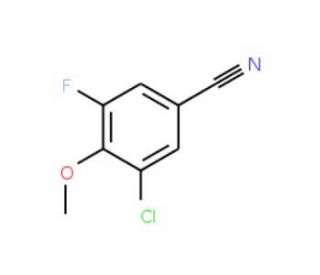 3-Chloro-5-fluoro-4-methoxybenzonitrile (CAS 886497-30-9) - chemical structure image