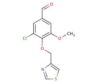 3-chloro-5-methoxy-4-(1,3-thiazol-4-ylmethoxy)benzaldehyde - chemical structure image