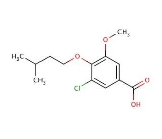 3-chloro-5-methoxy-4-(3-methylbutoxy)benzoic acid - chemical structure image