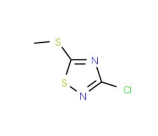 3-Chloro-5-methylthio-1,2,4-thiadiazole (CAS 10191-90-9) - chemical structure image