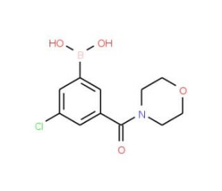 3-Chloro-5-(morpholine-4-carbonyl)phenylboronic acid (CAS 957120-55-7) - chemical structure image