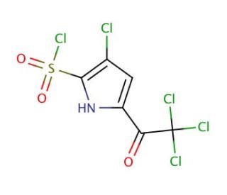 3-chloro-5-(trichloroacetyl)-1H-pyrrole-2-sulfonyl chloride - chemical structure image