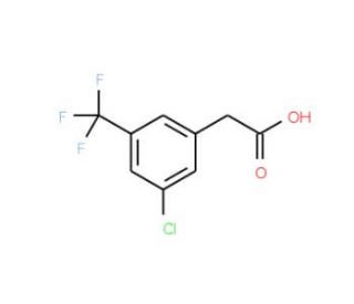 3-Chloro-5-(trifluoromethyl)phenylacetic acid (CAS 886496-99-7) - chemical structure image