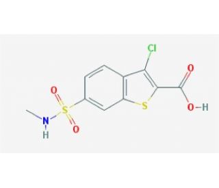 3-chloro-6-[(methylamino)sulfonyl]-1-benzothiophene-2-carboxylic acid - chemical structure image