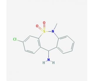3-Chloro-6,11-dihydro-5,5-dioxo-11-amino-6-methyldibenzo[c.f][1,2]thiazepine (CAS 66981-75-7) - chemical structure image