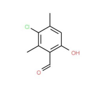 3-Chloro-6-hydroxy-2,4-dimethyl-benzaldehyde (CAS 81322-67-0) - chemical structure image
