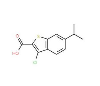 3-chloro-6-isopropyl-1-benzothiophene-2-carboxylic acid - chemical structure image