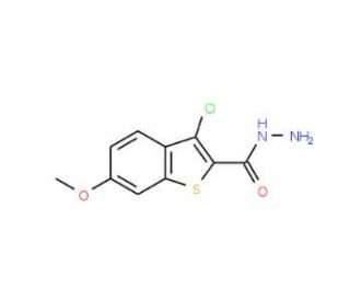 3-Chloro-6-methoxy-benzo[b]thiophene-2-carboxylic acid hydrazide (CAS 142137-98-2) - chemical structure image