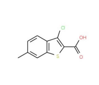 3-chloro-6-methyl-1-benzothiophene-2-carboxylic acid (CAS 34576-96-0) - chemical structure image