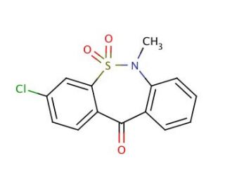 3-Chloro-6-methyl-dibenzo[c,f][1,2]thiazepin-11(6H)-one 5,5-Dioxide (CAS 26638-53-9) - chemical structure image