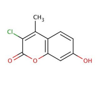 3-Chloro-7-hydroxy-4-methylcoumarin (CAS 6174-86-3) - chemical structure image