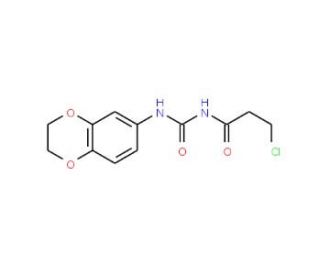 3-chloro-N-[(2,3-dihydro-1,4-benzodioxin-6-ylamino)carbonyl]propanamide - chemical structure image