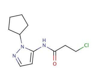 3-chloro-N-(1-cyclopentyl-1H-pyrazol-5-yl)propanamide - chemical structure image