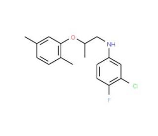 3-Chloro-N-[2-(2,5-dimethylphenoxy)propyl]-4-fluoroaniline - chemical structure image