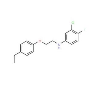 3-Chloro-N-[2-(4-ethylphenoxy)ethyl]-4-fluoroaniline - chemical structure image
