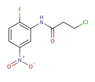 3-chloro-N-(2-fluoro-5-nitrophenyl)propanamide - chemical structure image