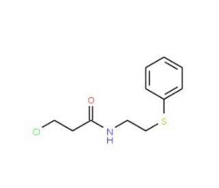 3-Chloro-N-[2-(phenylsulfanyl)ethyl]propanamide (CAS 91131-29-2) - chemical structure image