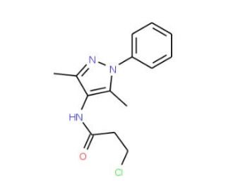 3-chloro-N-(3,5-dimethyl-1-phenyl-1H-pyrazol-4-yl)propanamide - chemical structure image