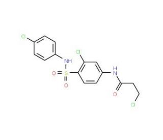 3-chloro-N-(3-chloro-4-{[(4-chlorophenyl)amino]sulfonyl}phenyl)propanamide - chemical structure image
