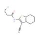 3-chloro-N-(3-cyano-4,5,6,7-tetrahydro-1-benzothien-2-yl)propanamide 的分子结构, CAS编号: 58125-41-0 3-chloro-N-(3-cyano-4,5,6,7-tetrahydro-1-benzothien-2-yl)propanamide (CAS 58125-41-0) - chemical structure image