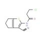 3-chloro-N-(3-cyano-5,6-dihydro-4H-cyclopenta[b]thien-2-yl)propanamide - chemical structure image