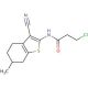 3-chloro-N-(3-cyano-6-methyl-4,5,6,7-tetrahydro-1-benzothien-2-yl)propanamide - chemical structure image