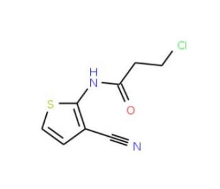 3-chloro-N-(3-cyanothien-2-yl)propanamide - chemical structure image