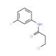 3-chloro-N-(3-fluorophenyl)propanamide (CAS 100638-26-4) - chemical structure image
