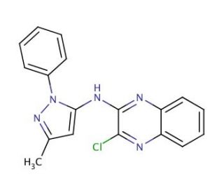 3-chloro-N-(3-methyl-1-phenyl-1H-pyrazol-5-yl)quinoxalin-2-amine - chemical structure image