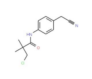 3-Chloro-N-[4-(cyanomethyl)phenyl]-2,2-dimethylpropanamide - chemical structure image