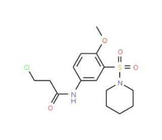 3-chloro-N-[4-methoxy-3-(piperidin-1-ylsulfonyl)phenyl]propanamide - chemical structure image