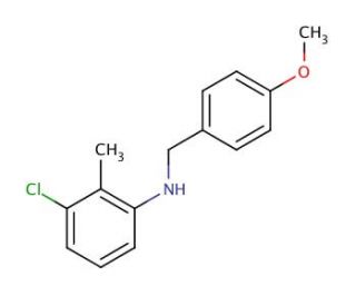 3-Chloro-N-(4-methoxybenzyl)-2-methylaniline - chemical structure image