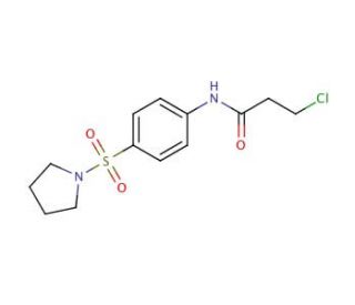 3-chloro-N-[4-(pyrrolidin-1-ylsulfonyl)phenyl]propanamide - chemical structure image