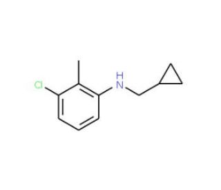 3-Chloro-N-(cyclopropylmethyl)-2-methylaniline - chemical structure image