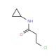 3-chloro-N-cyclopropylpropanamide (CAS 573994-60-2) - chemical structure image