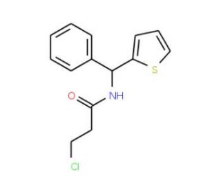 3-chloro-N-[phenyl(thien-2-yl)methyl]propanamide - chemical structure image