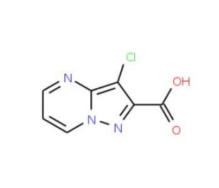3-Chloro-pyrazolo[1,5-a]pyrimidine-2-carboxylic acid (CAS 842973-65-3) - chemical structure image