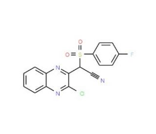 (3-Chloro-quinoxalin-2-yl)-(4-fluoro-benzenesulfonyl)-acetonitrile - chemical structure image