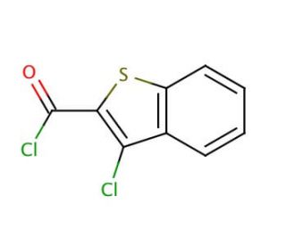 3-Chlorobenzo[b]thiophene-2-carbonyl chloride (CAS 21815-91-8) - chemical structure image