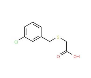 [(3-chlorobenzyl)thio]acetic acid (CAS 34722-33-3) - chemical structure image