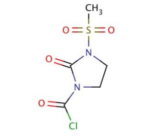 3-Chlorocarbonyl-1-methanesulfonyl-2-imidazolidinone (CAS 41762-76-9) - chemical structure image