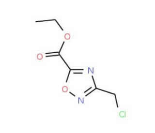 3-Chloromethyl-[1,2,4]oxadiazole-5-carboxylic acid ethyl ester (CAS 25977-19-9) - chemical structure image