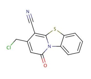 3-(chloromethyl)-1-oxo-1H-pyrido[2,1-b][1,3]benzothiazole-4-carbonitrile - chemical structure image