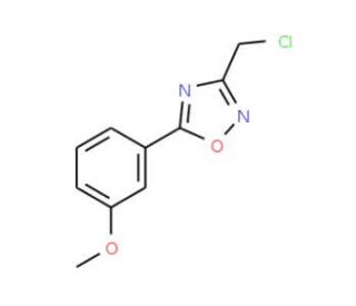 3-Chloromethyl-5-(3-methoxyphenyl)-1,2,4-oxadiazole (CAS 175205-62-6) - chemical structure image